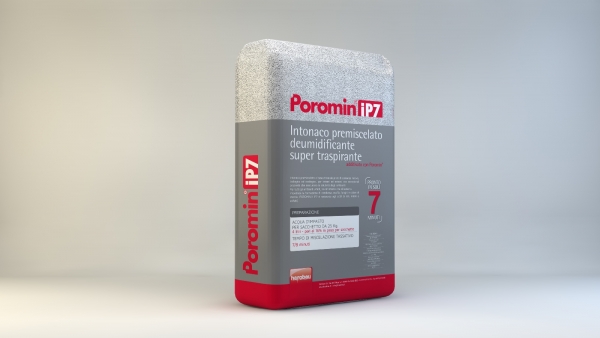 Poromin® iP7- La prima e unica malta a base di caseina pronta all’uso, super-deumidificante e traspirante